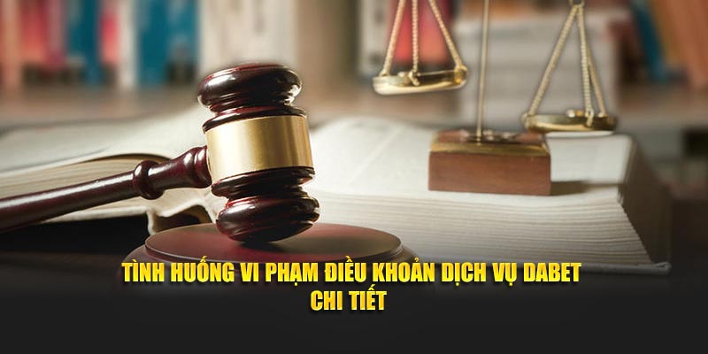 Tình huống vi phạm điều khoản dịch vụ Dabet chi tiết